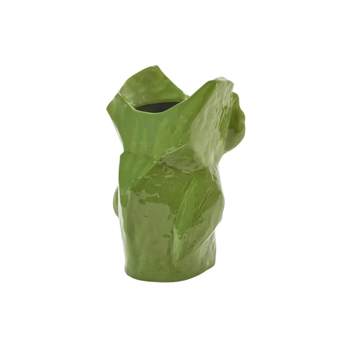 Vaso Gufo S After Midnight verde in terracotta dipinta a mano – Marni x Serax