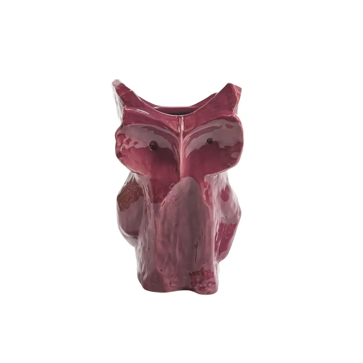 Vaso Gufo S After Midnight viola in terracotta dipinta a mano – Marni x Serax