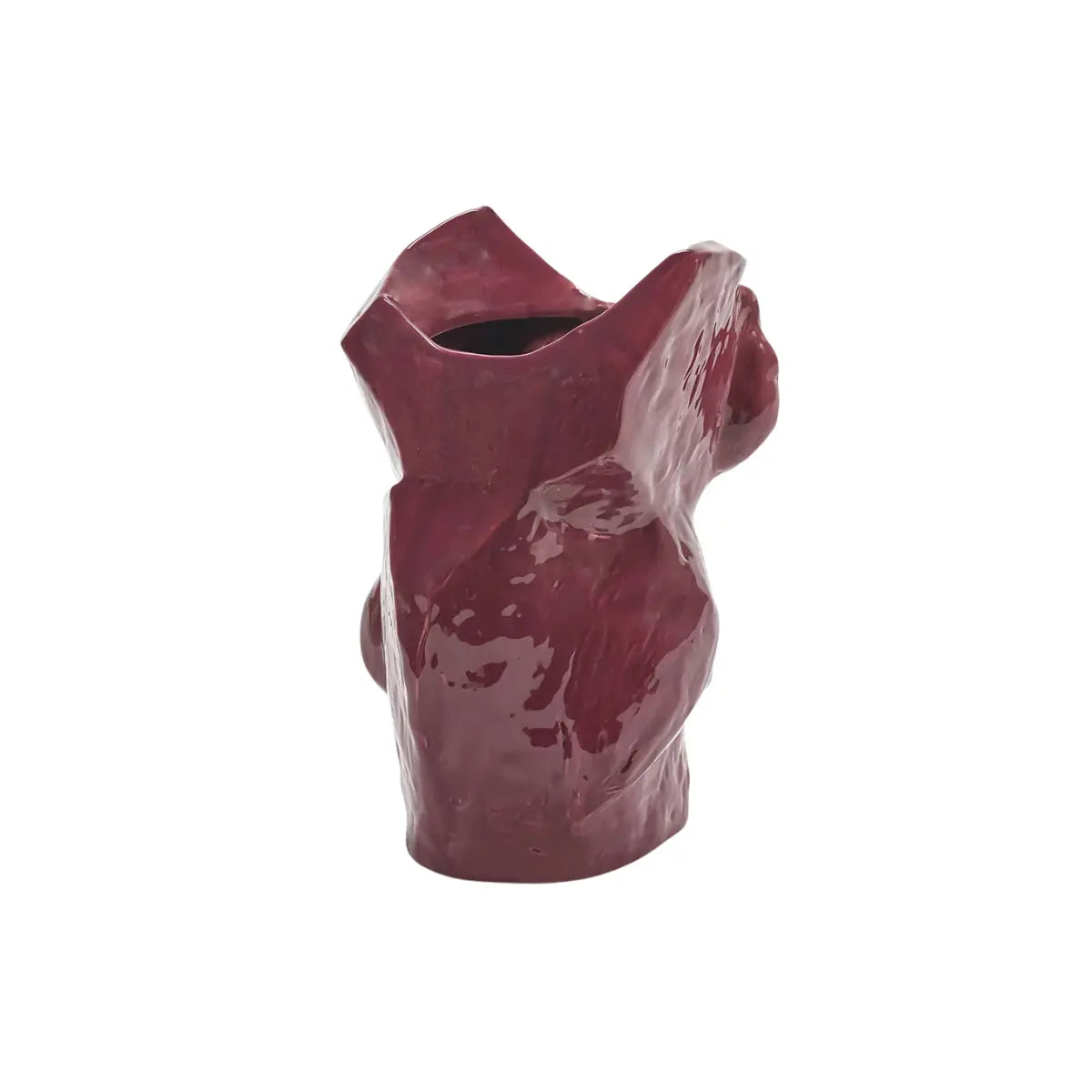 Vaso Gufo S After Midnight viola in terracotta dipinta a mano – Marni x Serax