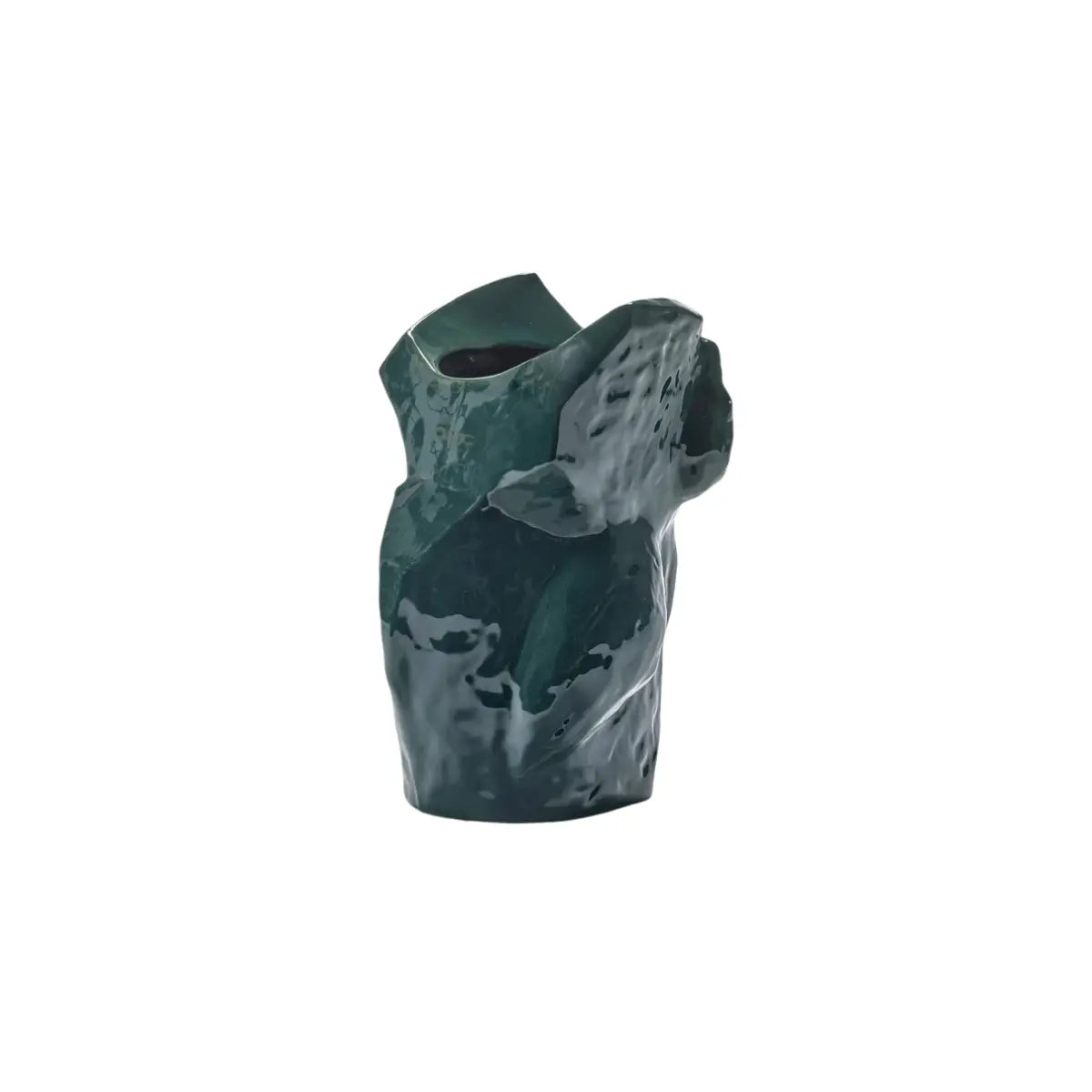Vaso Gufo XS After Midnight verde scuro in terracotta dipinta a mano – Marni x Serax