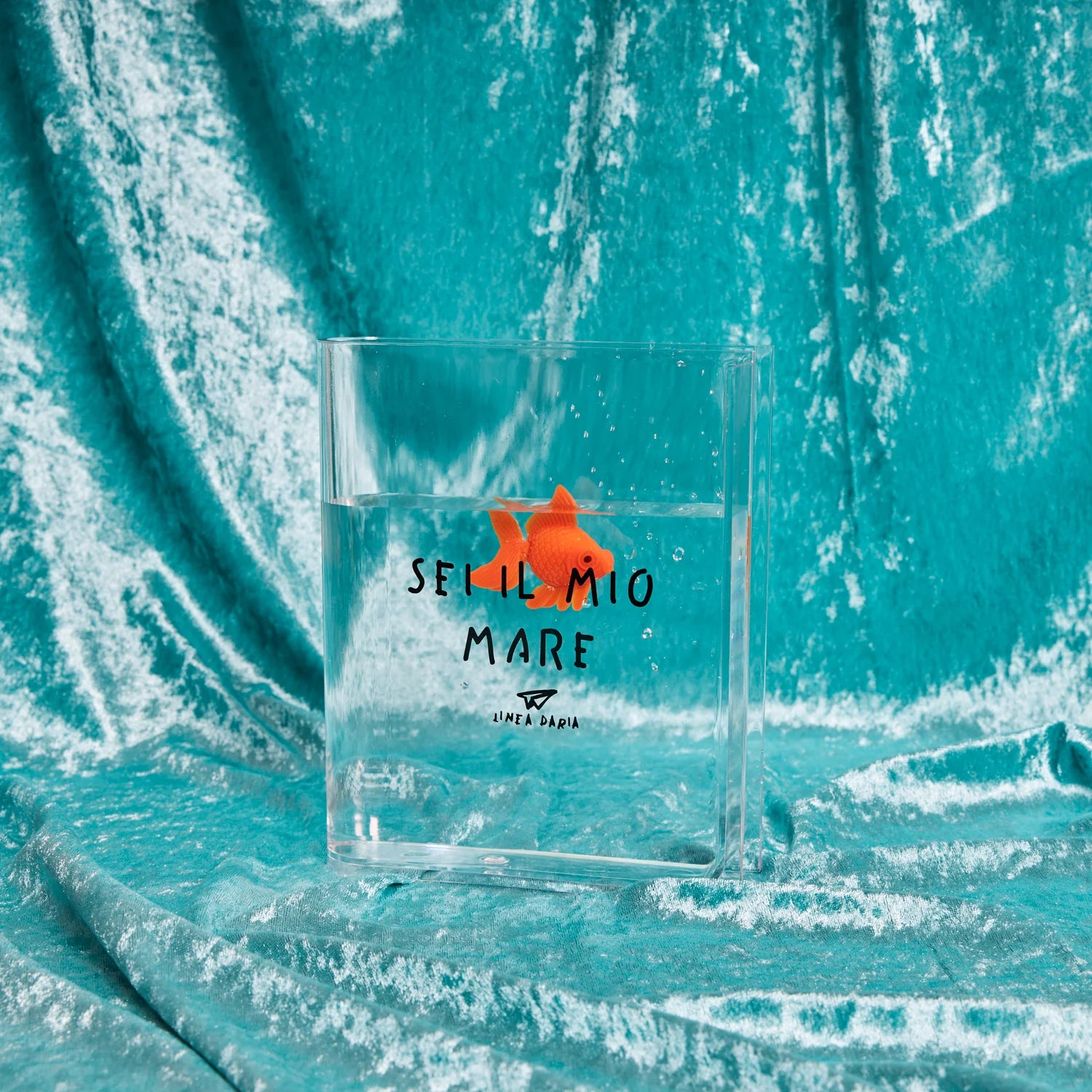 Vaso di Linea Daria nella versione con la scritta "Sei il mio mare"