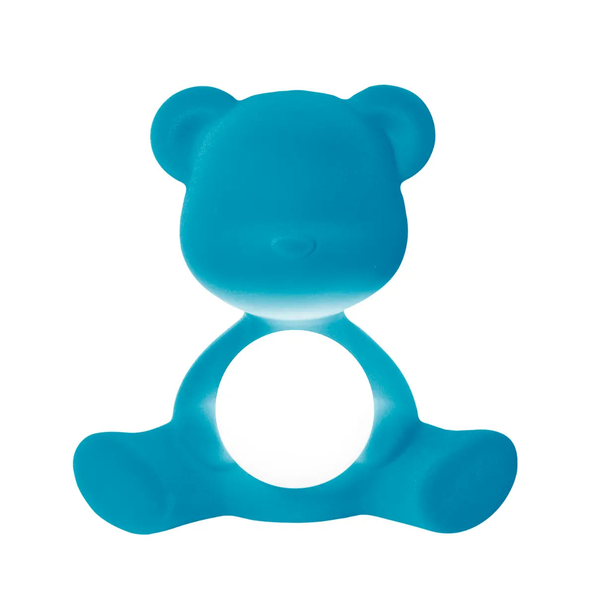 Lampada a forma di orsetto celeste con sfera che s'illumina al centro di Qeeboo