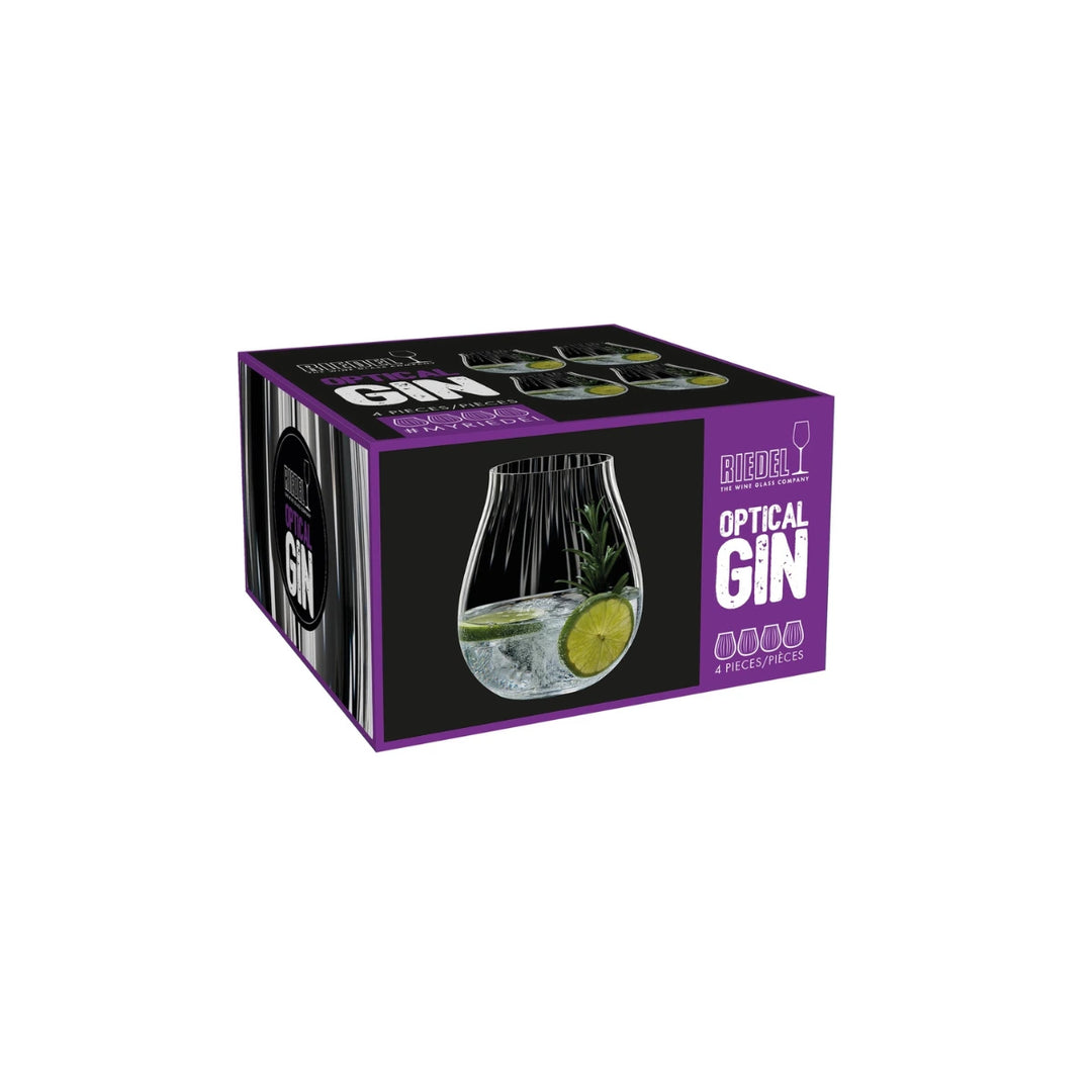 scatola nera e viola del set 4 bicchieri da gin optical Riedel